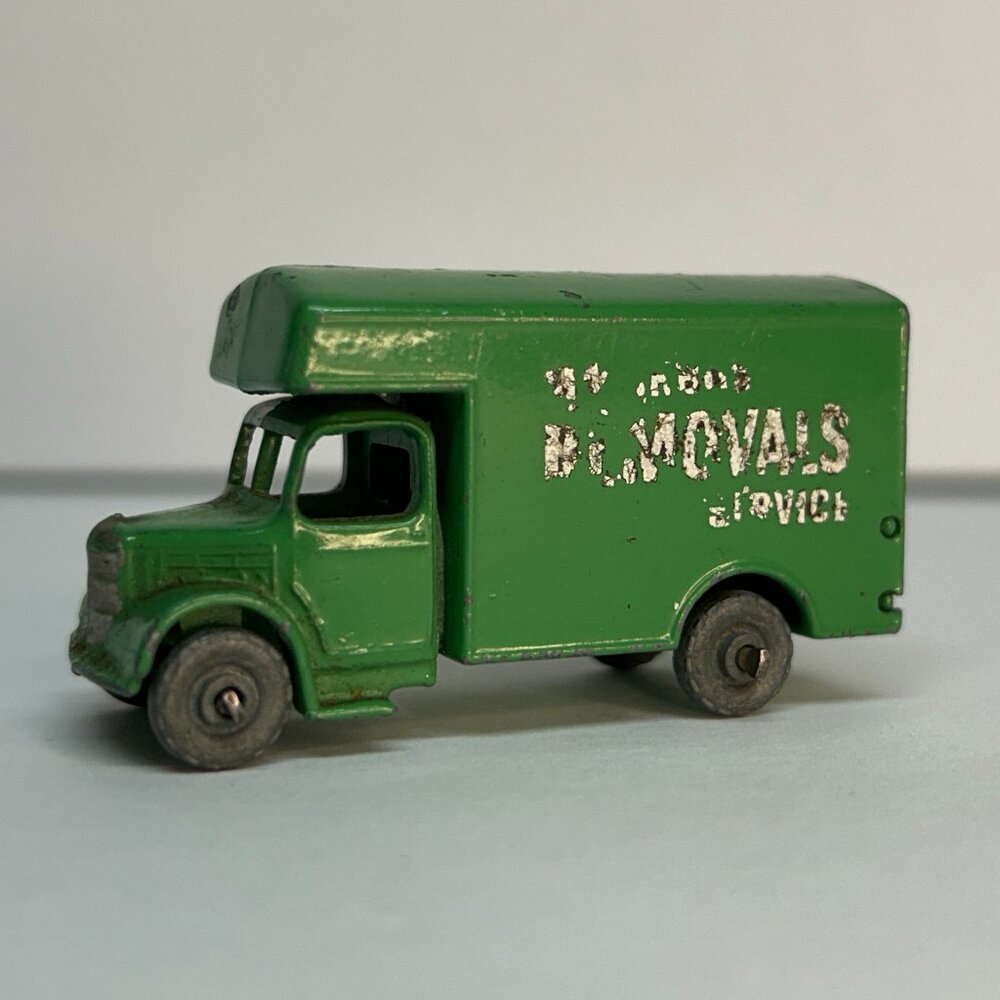 1950's Matchbox/Lesney #17; Bedford Removal Van; Dark Green Vintage Diecast Toy